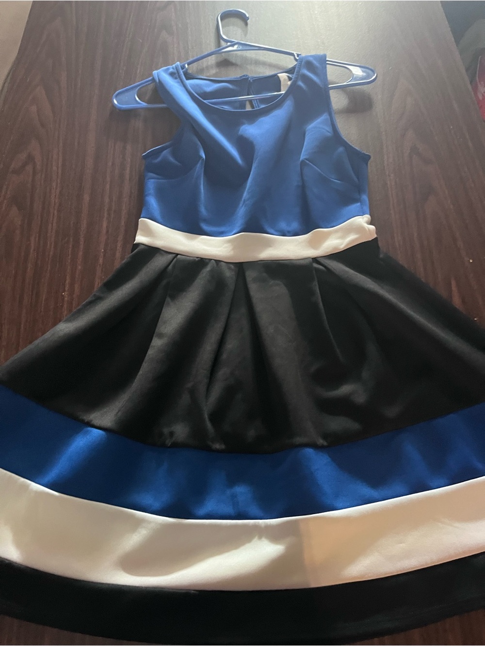 Chocolate Girls Blue, Black and White Dance Costume Dress